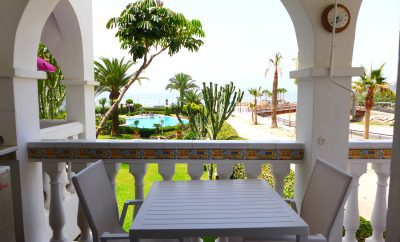 One bedroom on a seaside residence with swimming pool and exotic garden