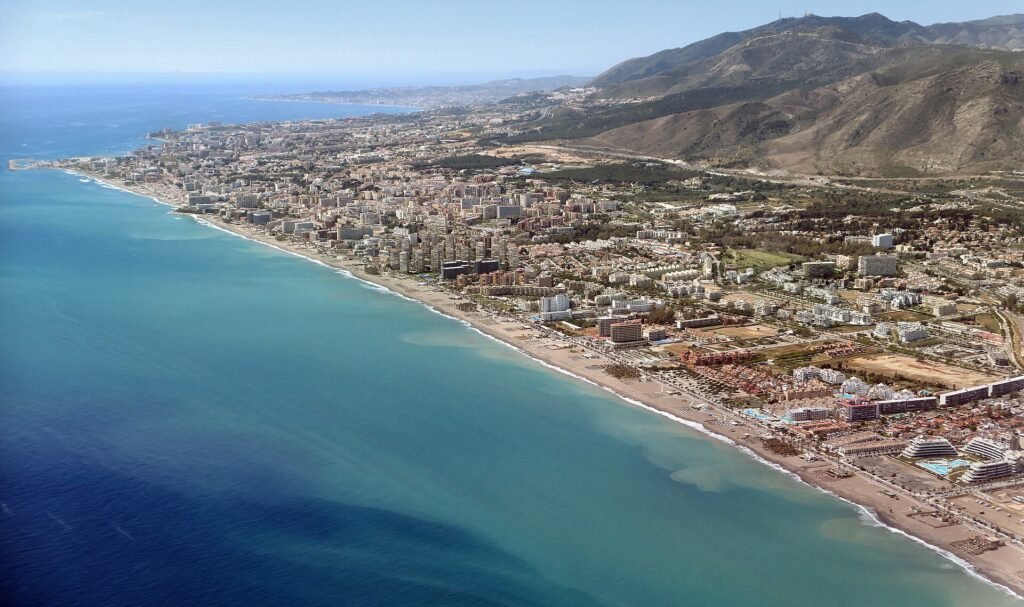 The coastline of the Costa del Sol from the air
